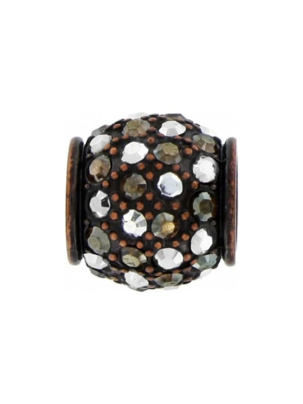 Lot of 2 Brighton crystal voyage beads  2 BEADS  BRONZE
